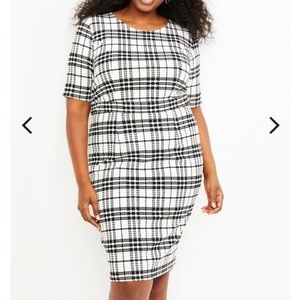 MOTHERHOOD MATERNITY NURSING Black & White LIFT UP ZIPPER DETAIL NURSING DRESS L